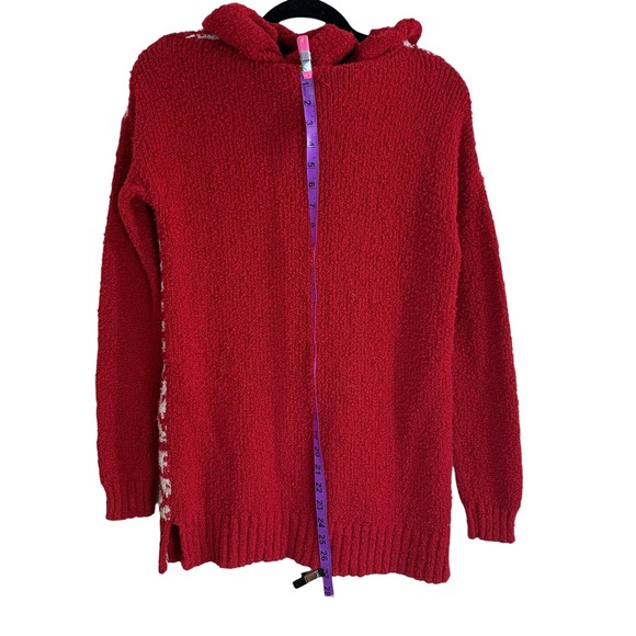 ROXY red hooded sweater sz Small - Picture 3 of 6